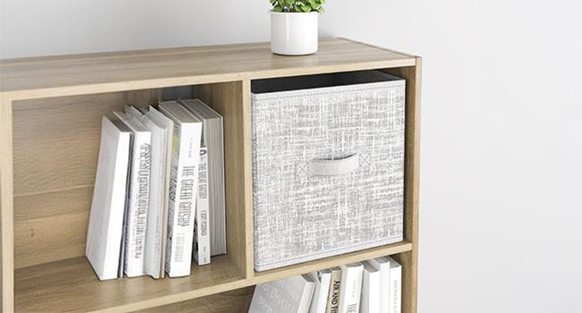 VASAGLE Bücherregal eiche Holzregal 97,5 x 100 x 30 cm Standregal aus Holz mit offenen Fächern Vitrine LBC52NL