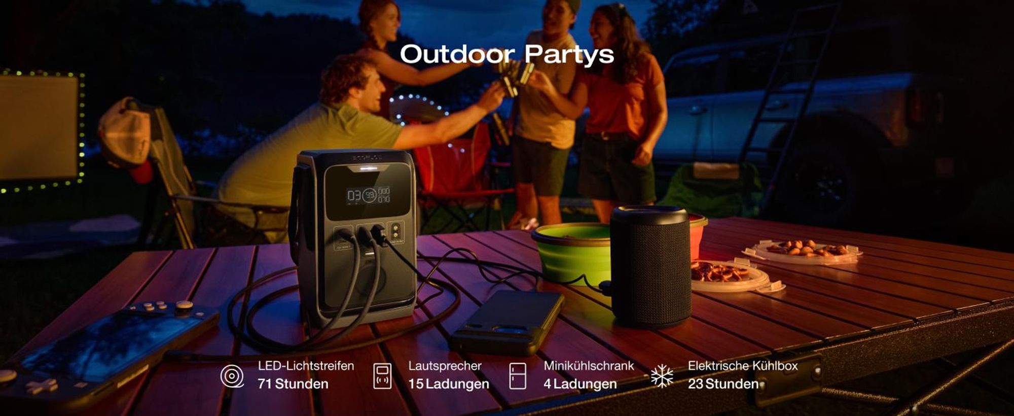 ECOFLOW TRAIL 300 DC Tragbare Powerstation, 288 Wh Ultraleichte LiFePO4-Batterie, 300 W Solargenerator, Schnellladung, 5 Ausgänge, Sturzsicher
