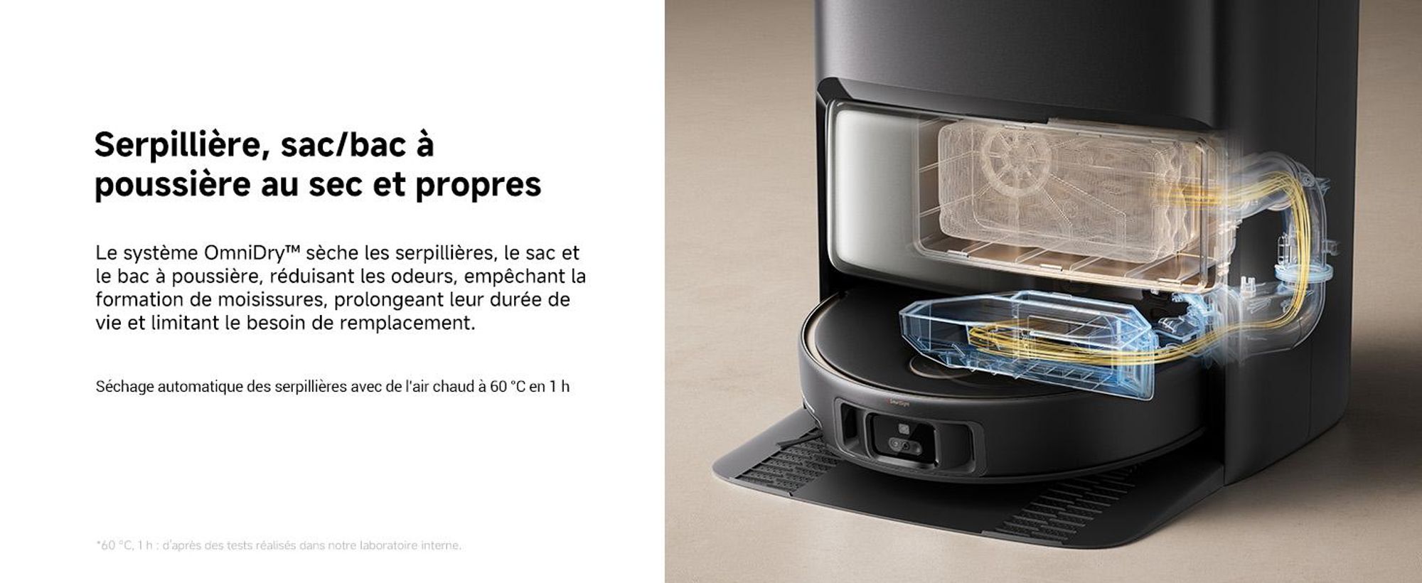 MOVA V50 Ultra Complete Robot Aspirateur Laveur, Vidage Automatique, 24 000 Pa, Lavage Thermique DuoSolution, Navigation FlexiRise, StepMaster, Noir