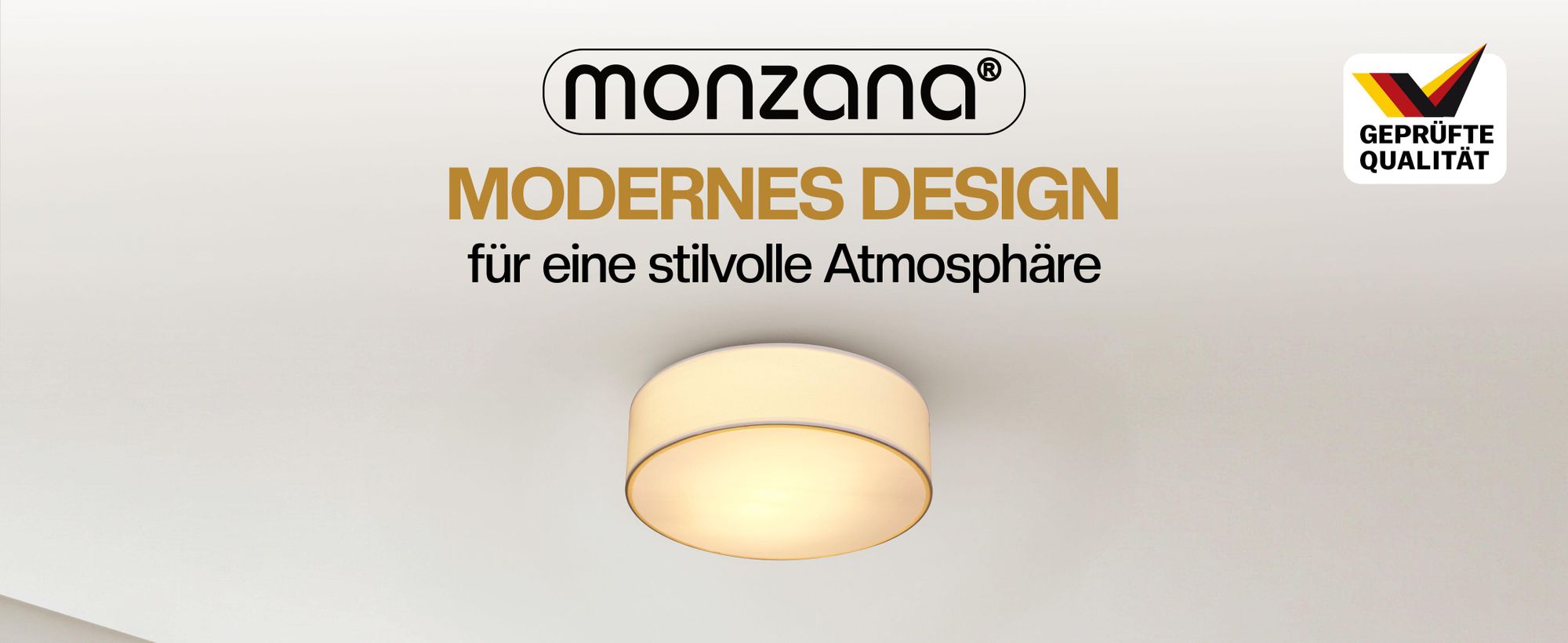 MONZANA Deckenlampe Stoff Wohnzimmer