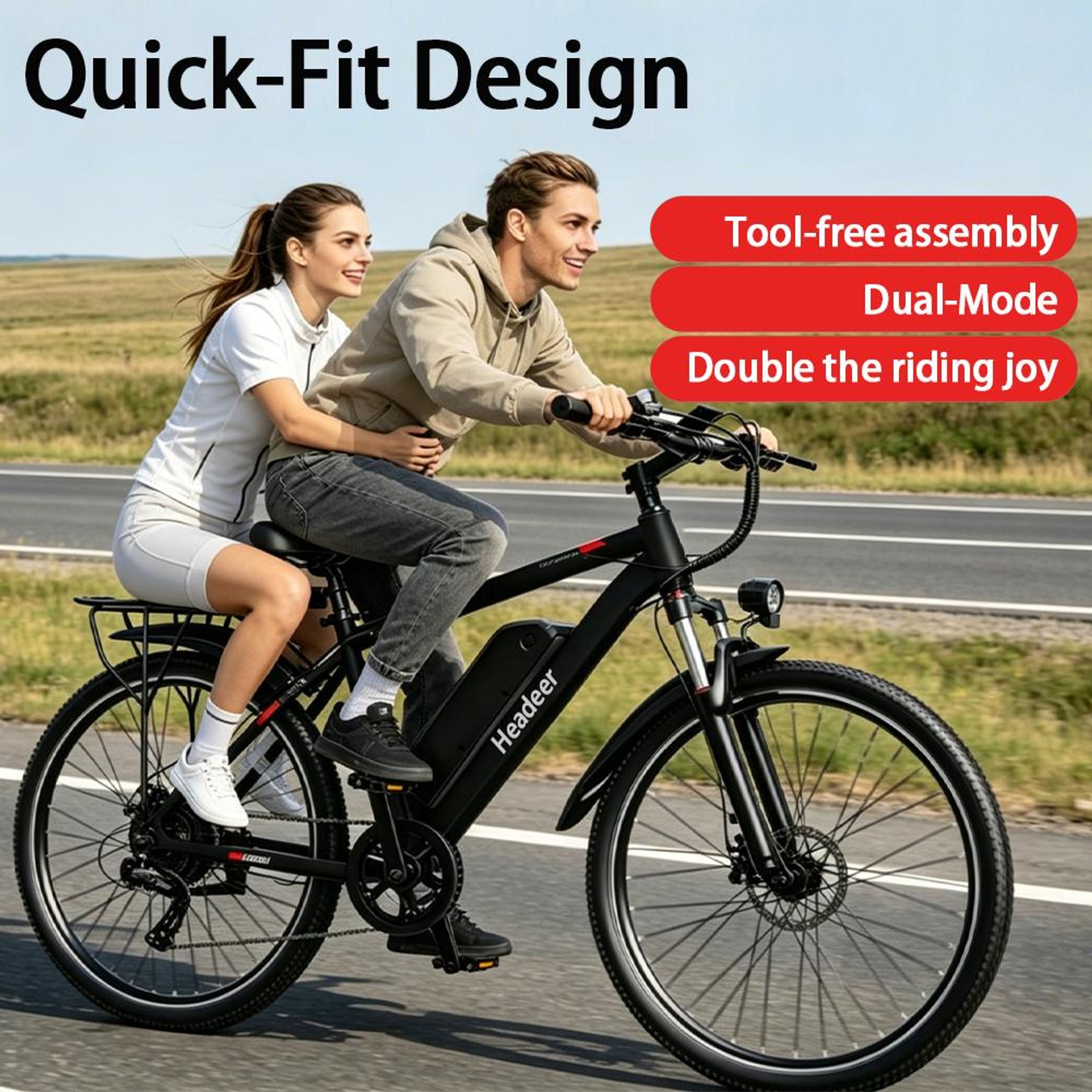 BK1350 City E-Bike, herausnehmbarer 48V 15Ah Akku, Reichweite bis 80 km, Ladezeit 5 Stunden, 150 kg maximale Traglast