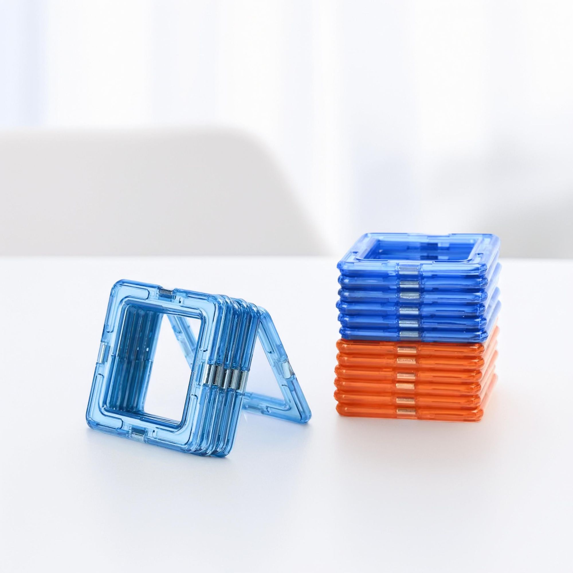 MAGNETICKÉ KONSTRUKČNÍ A VZDĚLÁVACÍ KOSTKY 3D PUZZLE VELKÁ SADA 128 KS