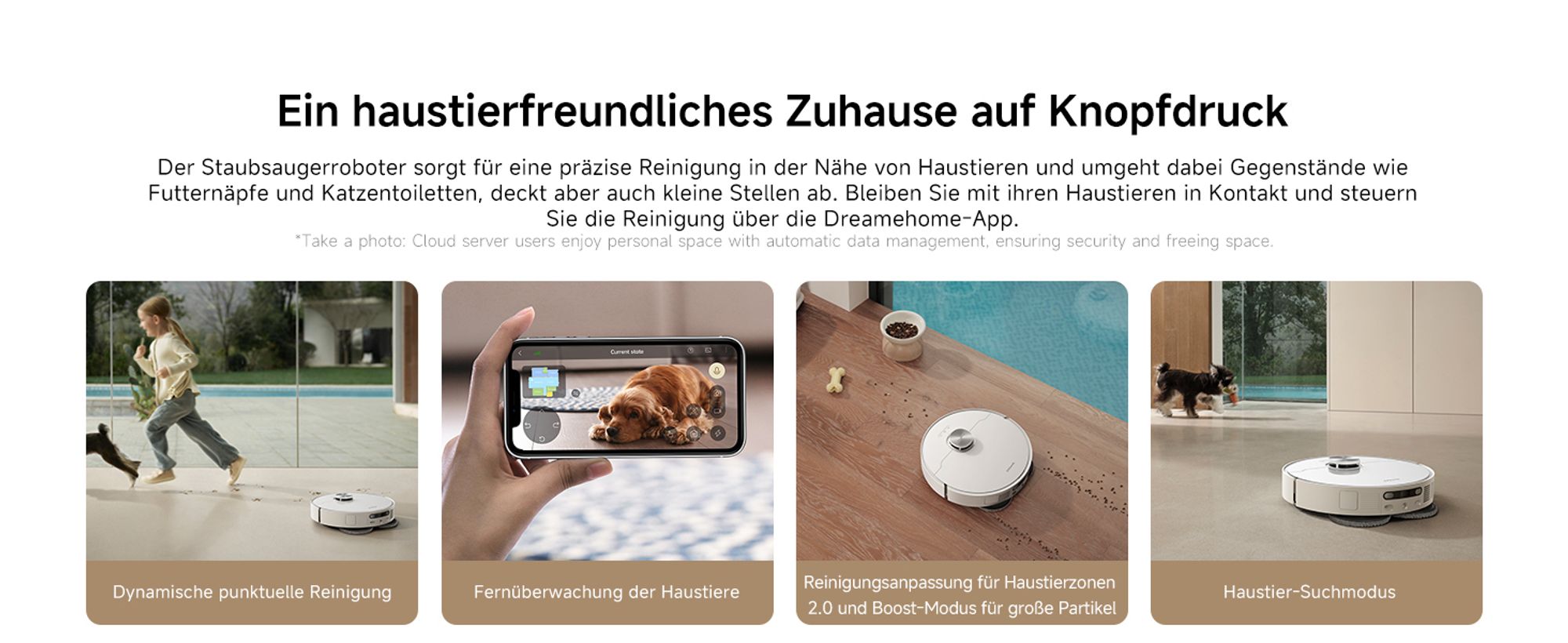 Dreame L40 Ultra AE Roboterstaubsauger mit Wischfunktion 2in1, 19000 Pa Saugleistung, 75 °C Selbstreinigung, Anti-Tangle, Dual-Line-Laser, Weiß