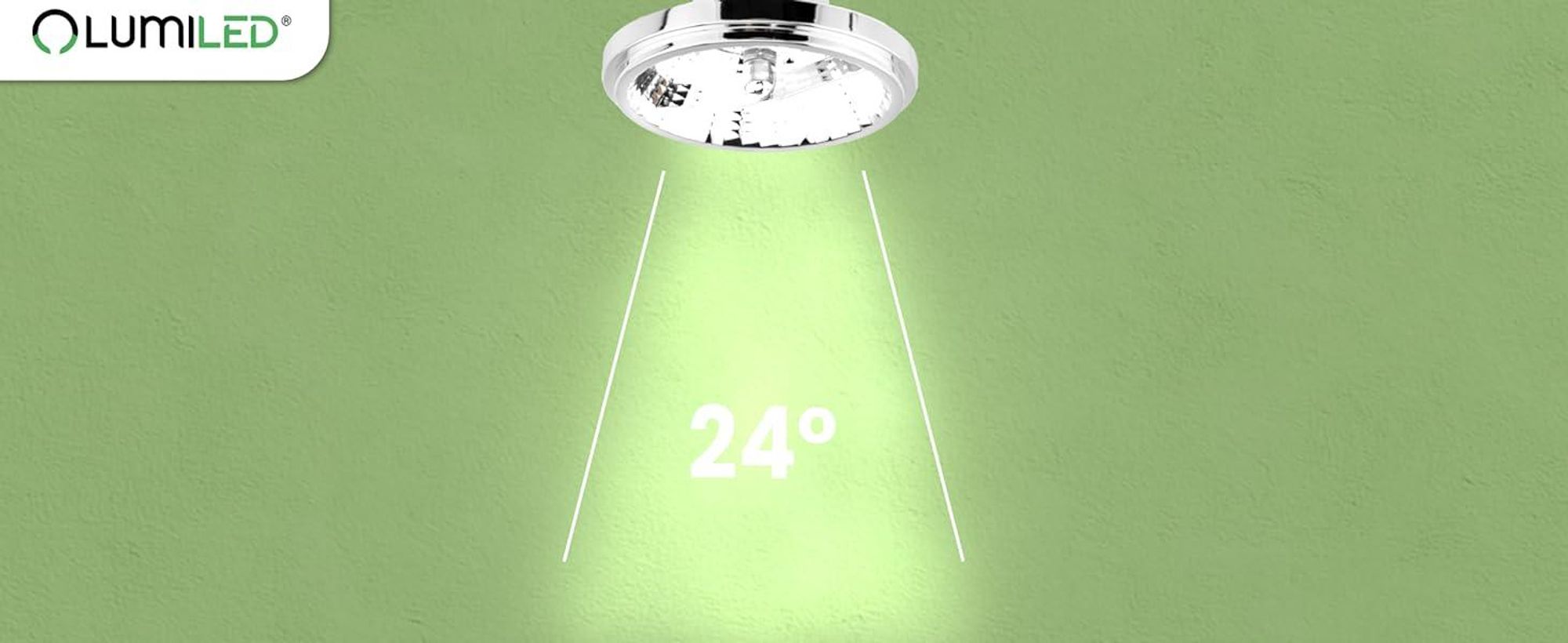 LUMILED LED-Leuchtmittel ES111 GU10 Fassung 230V 15W (Entspricht 100 Watt) Warmweiß 3000K 24° Silber 1521 lm Lampen Reflektor