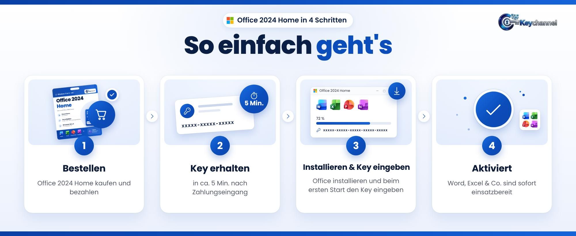 So einfach geht's: Office 2024 Home , Key erhalten, installieren, aktivieren