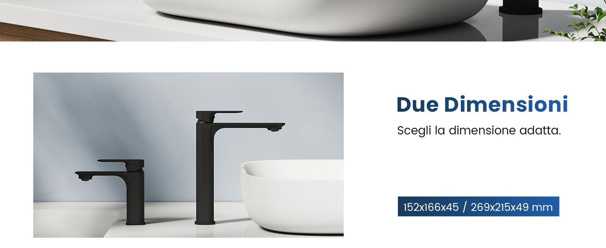 EMKE Rubinetto per lavabo Rubinetto per lavandino Rubinetto per bagno Miscelatore monocomando Rubinetto per bagno in ottone 269 x 215 x 49 mm Nero opaco