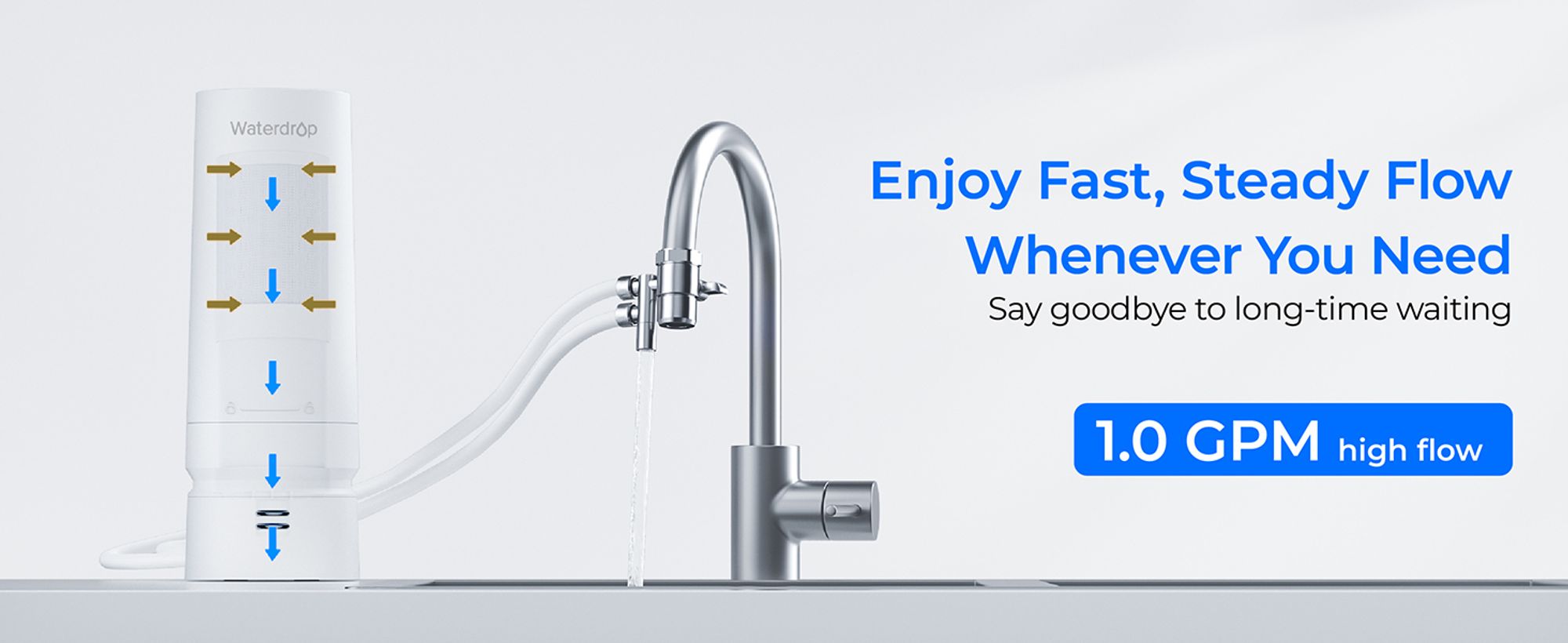 Waterdrop WD-CFF-04 Ersatzfilter, Ultra Filtration Wasserhahn System, Arbeitsplatte Wasserfilter, Ersatz für WD-CTF-07, WD-CTF-08 (1)