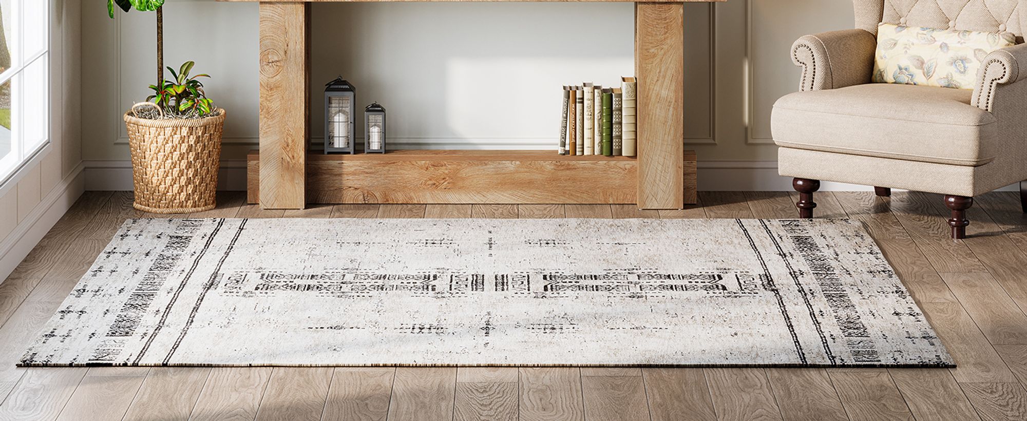 Tribesigns 160 cm Konsolentisch, aus Holz, 2-stöckiger schmaler Eingangstisch im Bauernhausstil für Wohnzimmer, Flur, Eingang