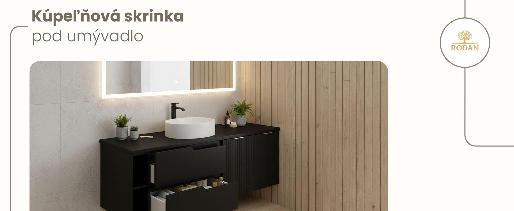 RODAN, moderná skrinka pod umývadlo, skrinka do kúpeľne, kúpeľňový nábytok, kúpeľňová skrinka