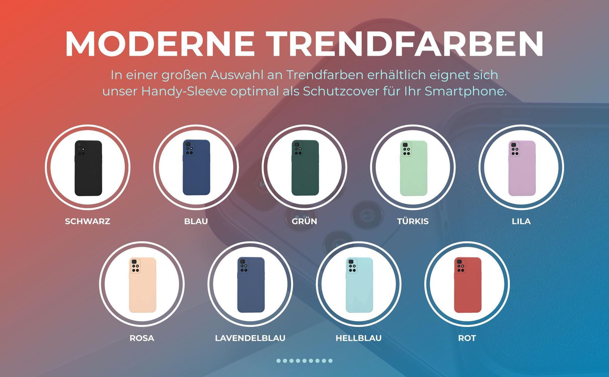 Handybumper für Xiaomi Redmi 10 in verschiedenen Trendfarben