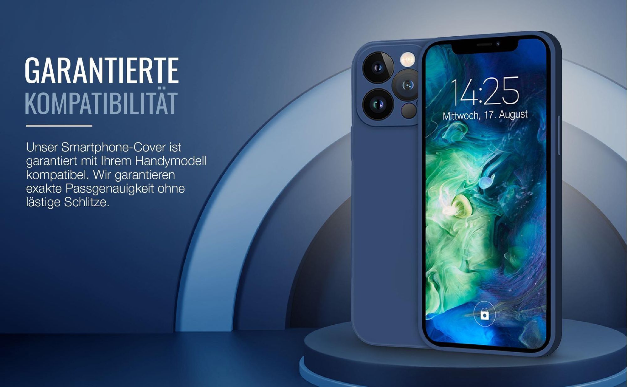 Exakt passgenaues Smartphone Backcover in Blau für Apple iPhone 12 Pro
