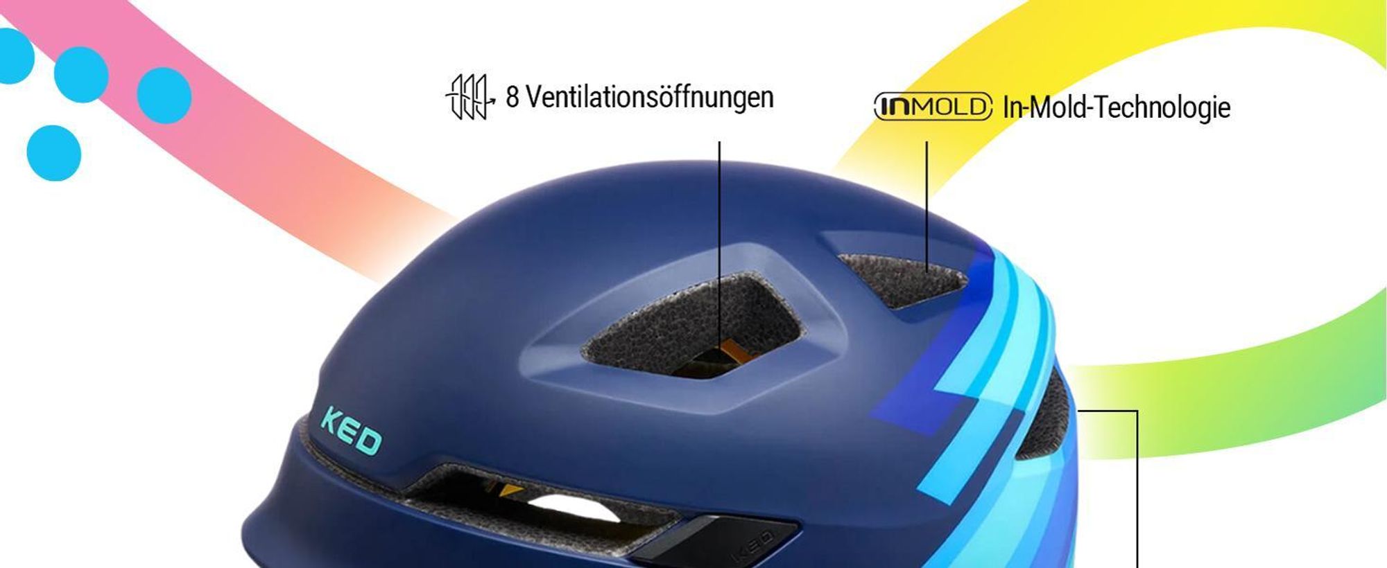 KED Pop II Kinder Fahrradhelm Mit Optimierter Passform Und LED Rücklicht – Verbesserte Belüftung Für Mehr Komfort Farbe: Mint Matt Größe: 48-52 (S)