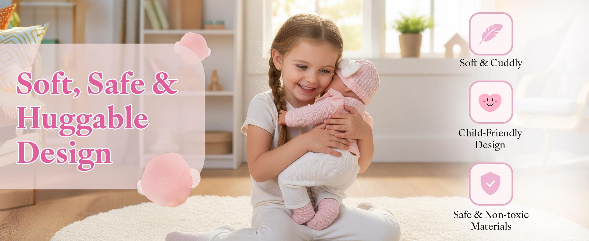 Babypuppe Lili 41 cm – sprechend & interaktiv – Softkörper, realistisches Design, mit Schnuller & Geschenkbox (KP4204)
