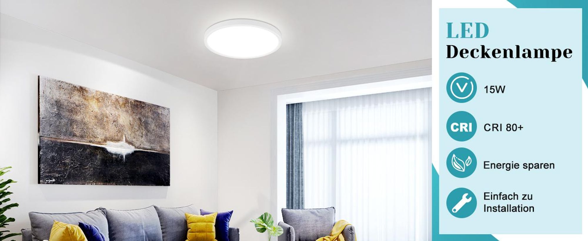 ZMH lampa sufitowa biała LED lampa sufitowa kuchnia płaska 15W lampa kuchenna okrągła lampa korytarzowa zimna biała łazienka Ø18cm lampa łazienkowa lampa sypialnia łazienka korytarz