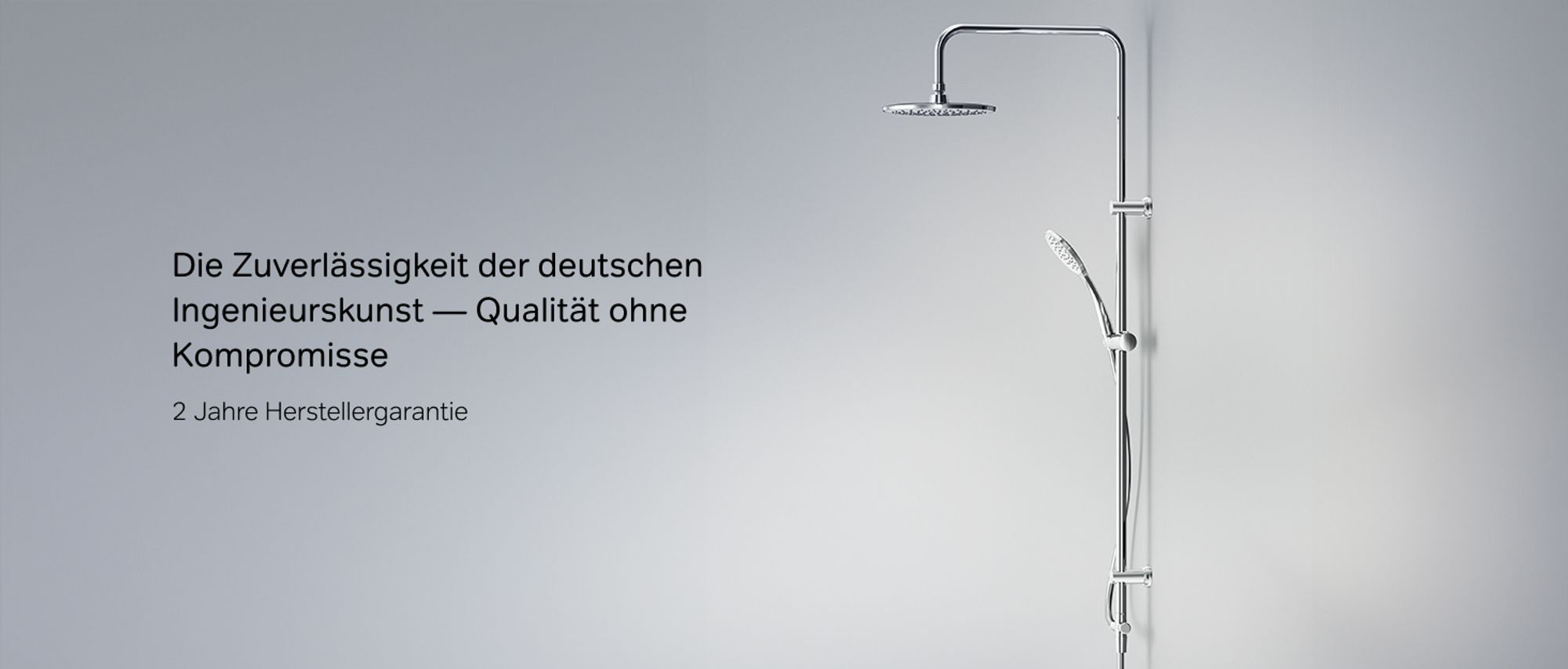 AM.PM Duschsystem ohne Armatur Regendusche Duschset ohne Thermostat mit Kopfbrause Handbrause Umsteller eckig Duschsäule für Badezimmer, Chrom