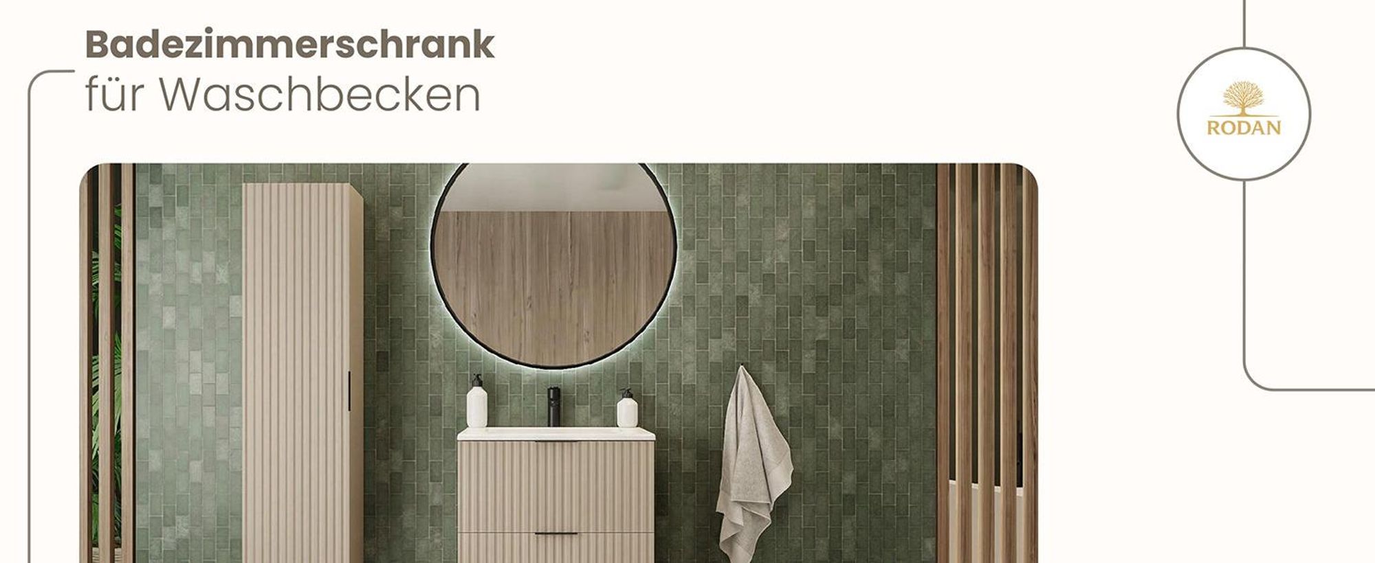 RODAN, Badmöbel, Badschrank, Badezimmermöbel, Badezimmer, MODERN, Waschbeckenunterschrank