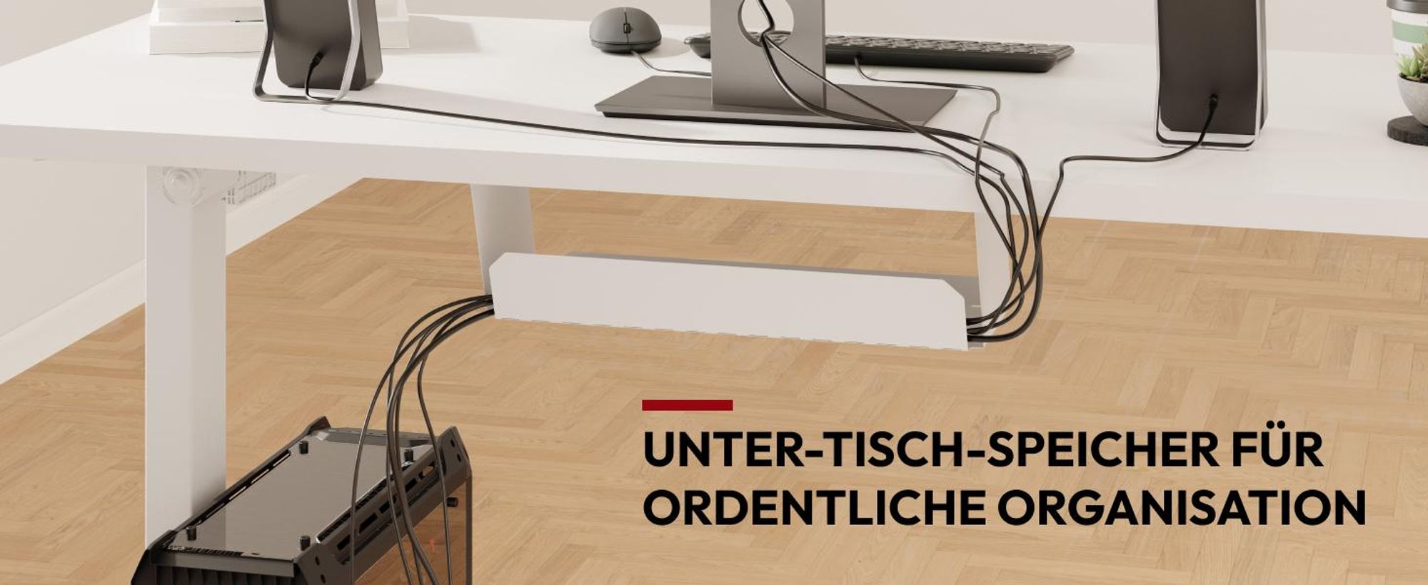 SANODESK Höhenverstellbarer Schreibtisch Upgrade 140×60cm 4 Memory-Funktion Becherhalter, Haken, Kabelmanagement 70kg Tragkraft Kollisionsschutz Weiß