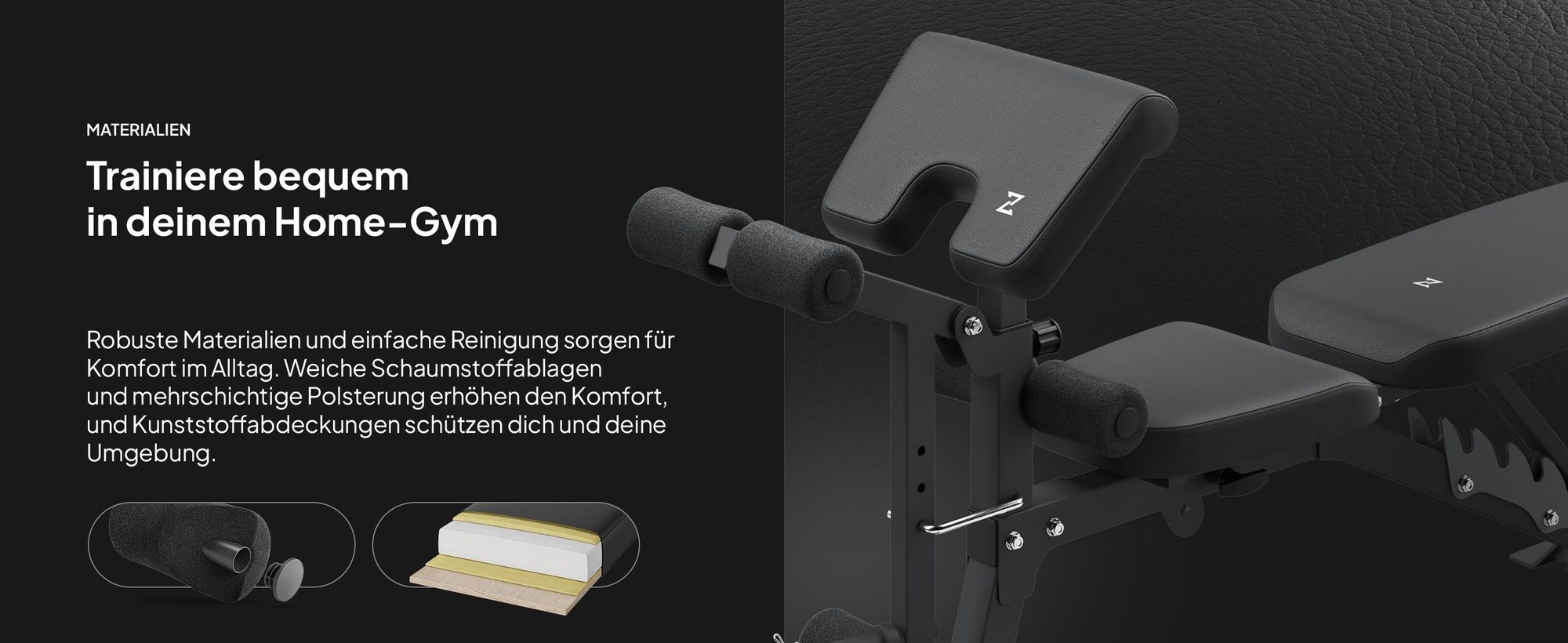 Zipro Hantelbank Set Superset – Mit Freistehendem Hantelständer Inkl. Curlpult & Beintrainer Verstellbare Schrägbank & Negativbank Bis 270kg Belastbar