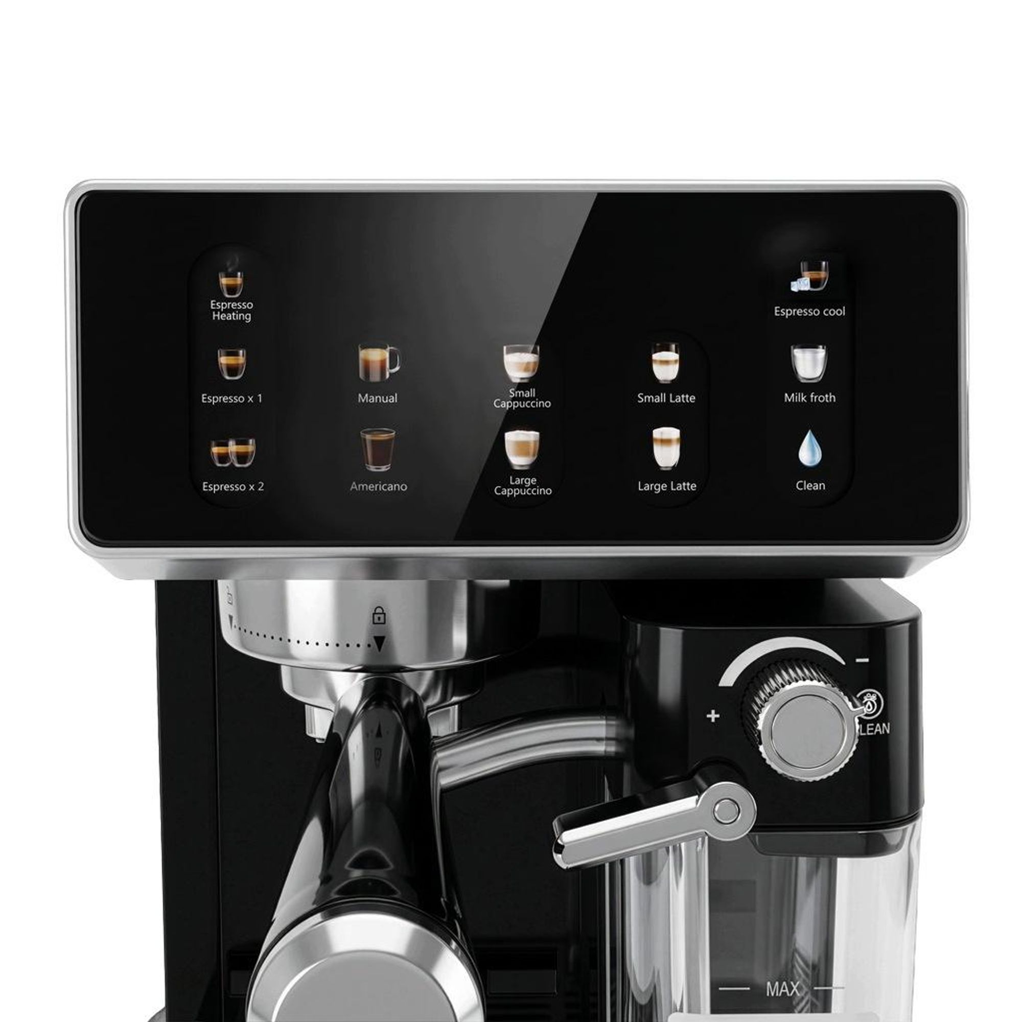 Siebträgermaschine 20 Bar 1350W 1,8L Milchsystem Cool Espresso | BERGMANN AB003