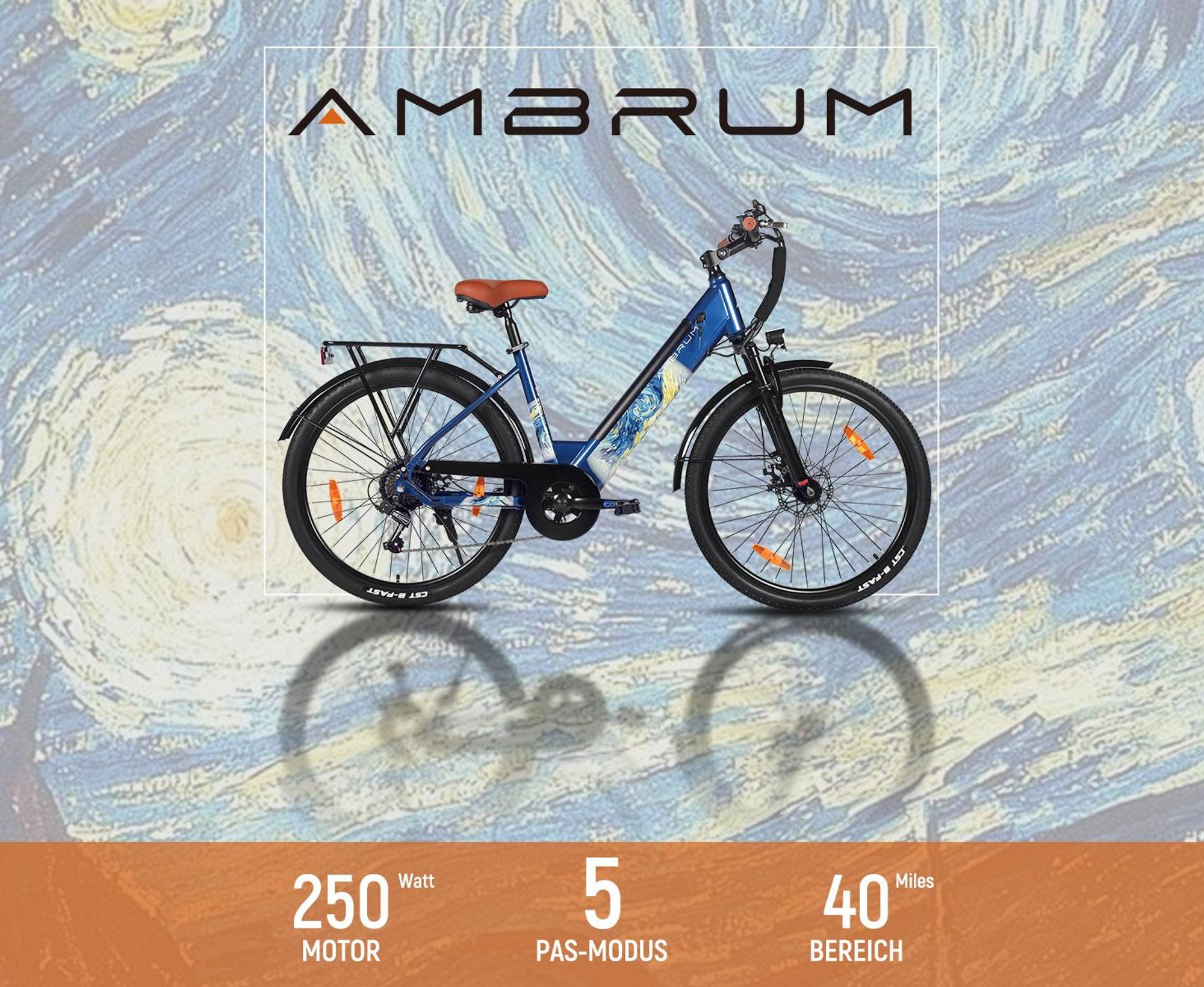 Hiland 26 Zoll 7-Gang 250W Elektrofahrrad für Männer und Frauen, Elektrisches Citybike mit 36V 7,8Ah Akku, Mit Frontlicht, Weiß