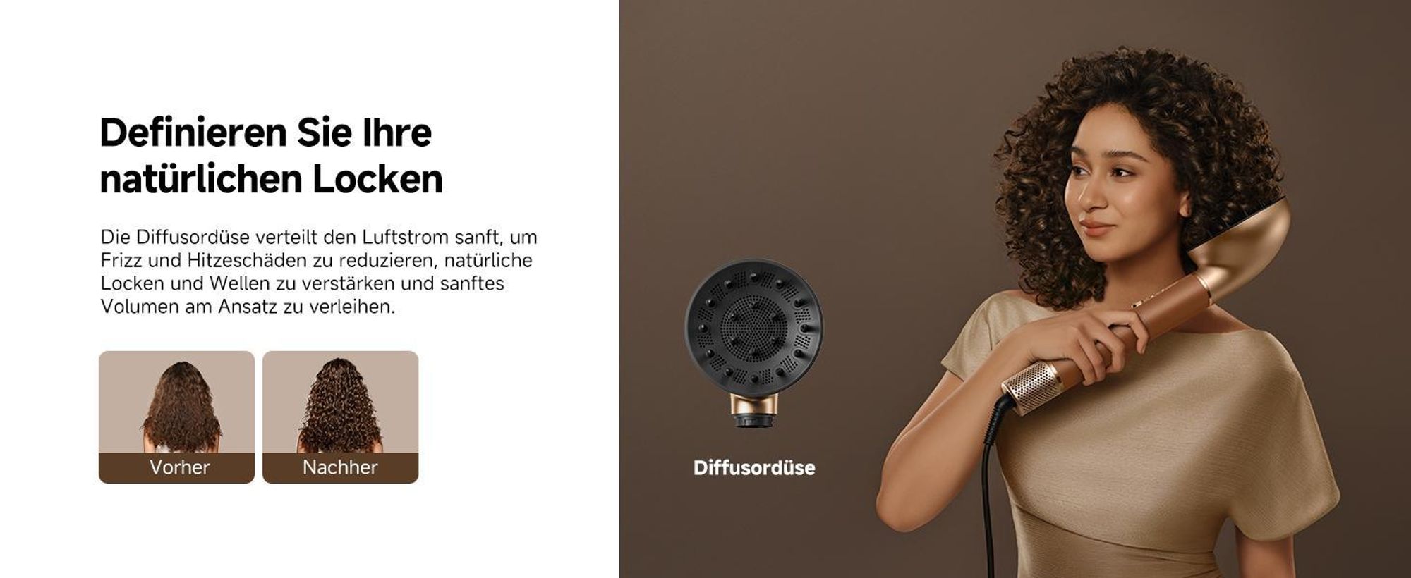Dreame AirStyle Pro 2 ,7in1 Multistyler,Schnelltrocknend,2Lockenaufsätze,Volumen für das Haar,glättende Bürste,Kräusel Reduzierung,2026e Version,Braun