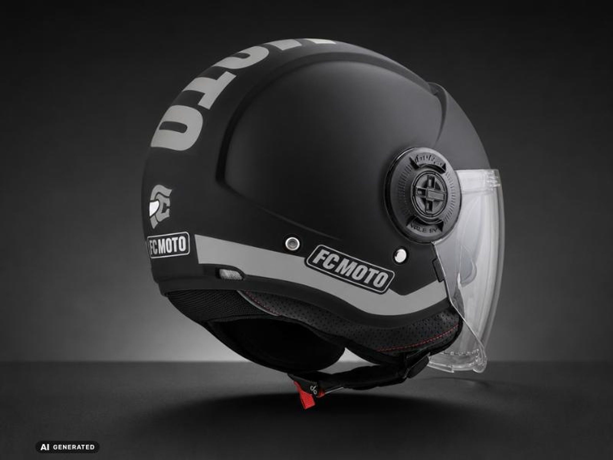FC-Moto Ralgo Jethelm, schwarz/grau, XL