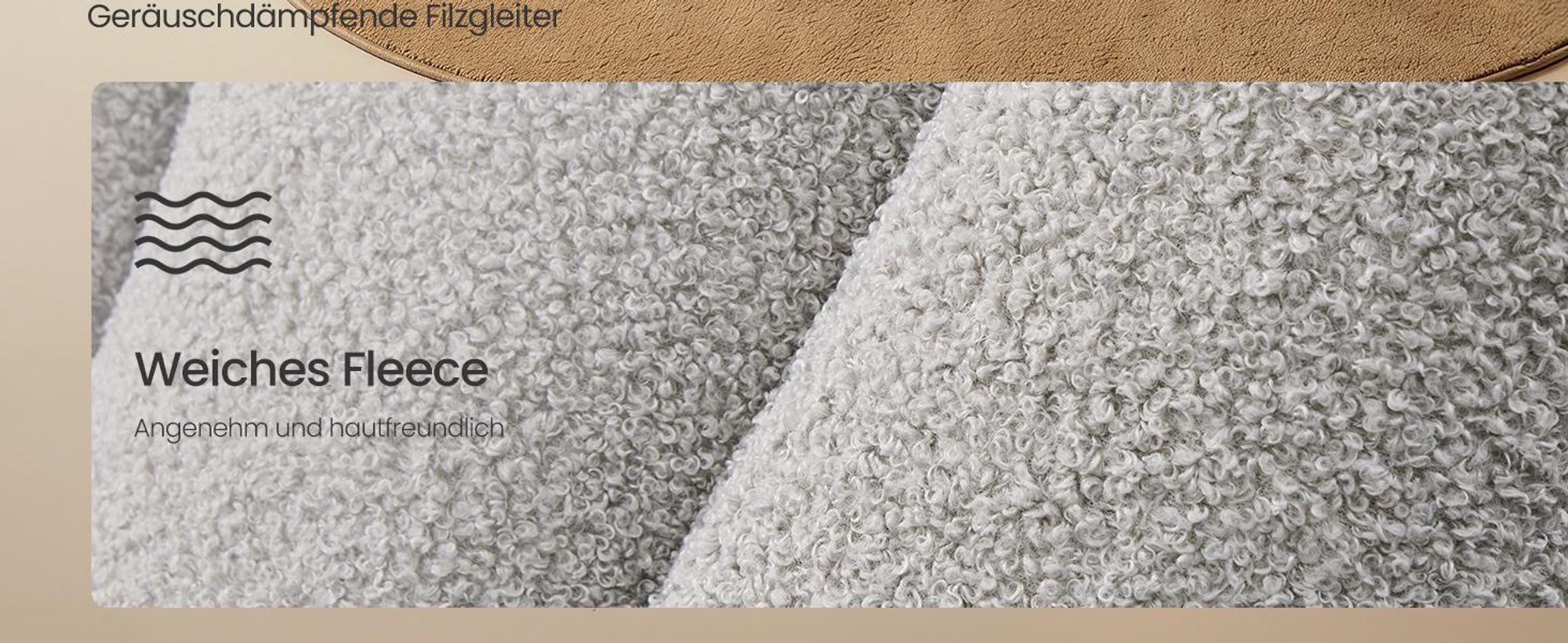 SONGMICS Schaukelstuhl mit ausziehbarer Fußstütze, Schaukelsessel, Holzbeine, Kissen, für Wohnzimmer, Fleece, grau