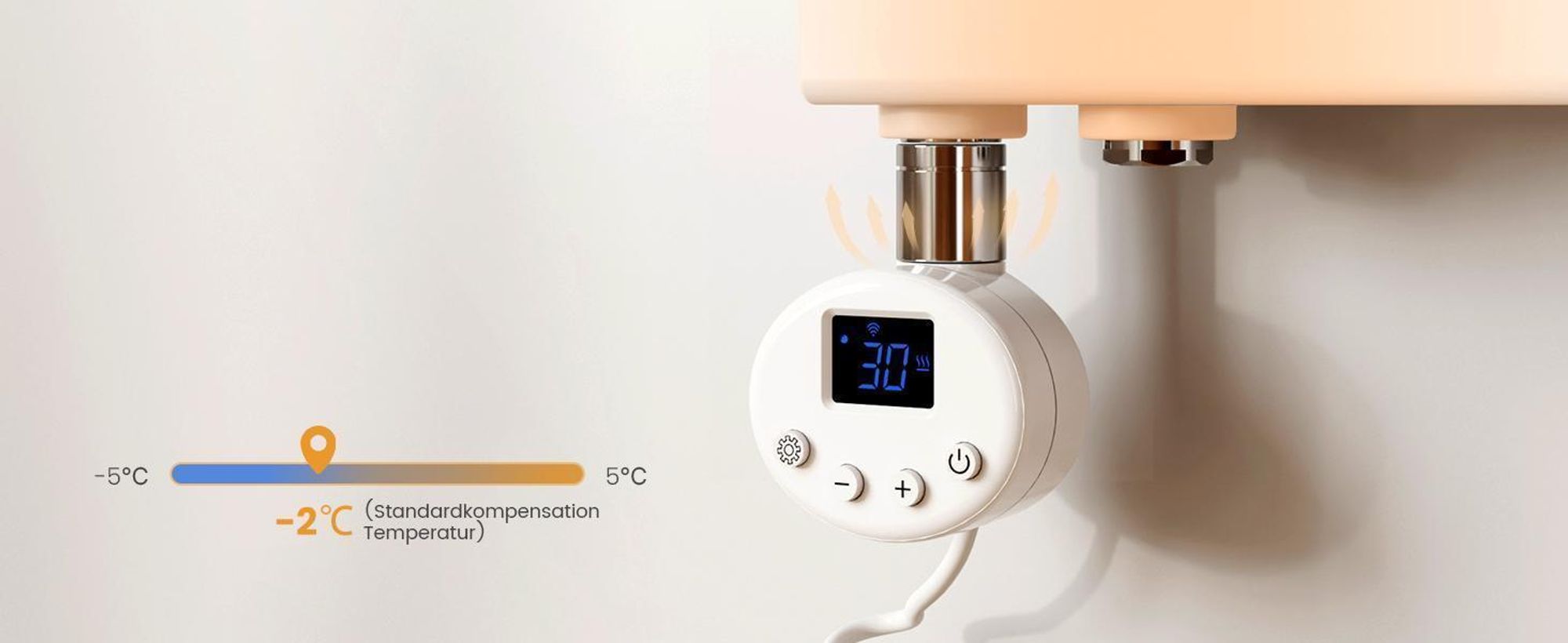 EMKE Badheizkörper Elektrisch mit Wifi App Steurung Thermostat Handtuchwärmer 1320X500mm Weiß Handtuchhalter 800W Handtuchtrockner
