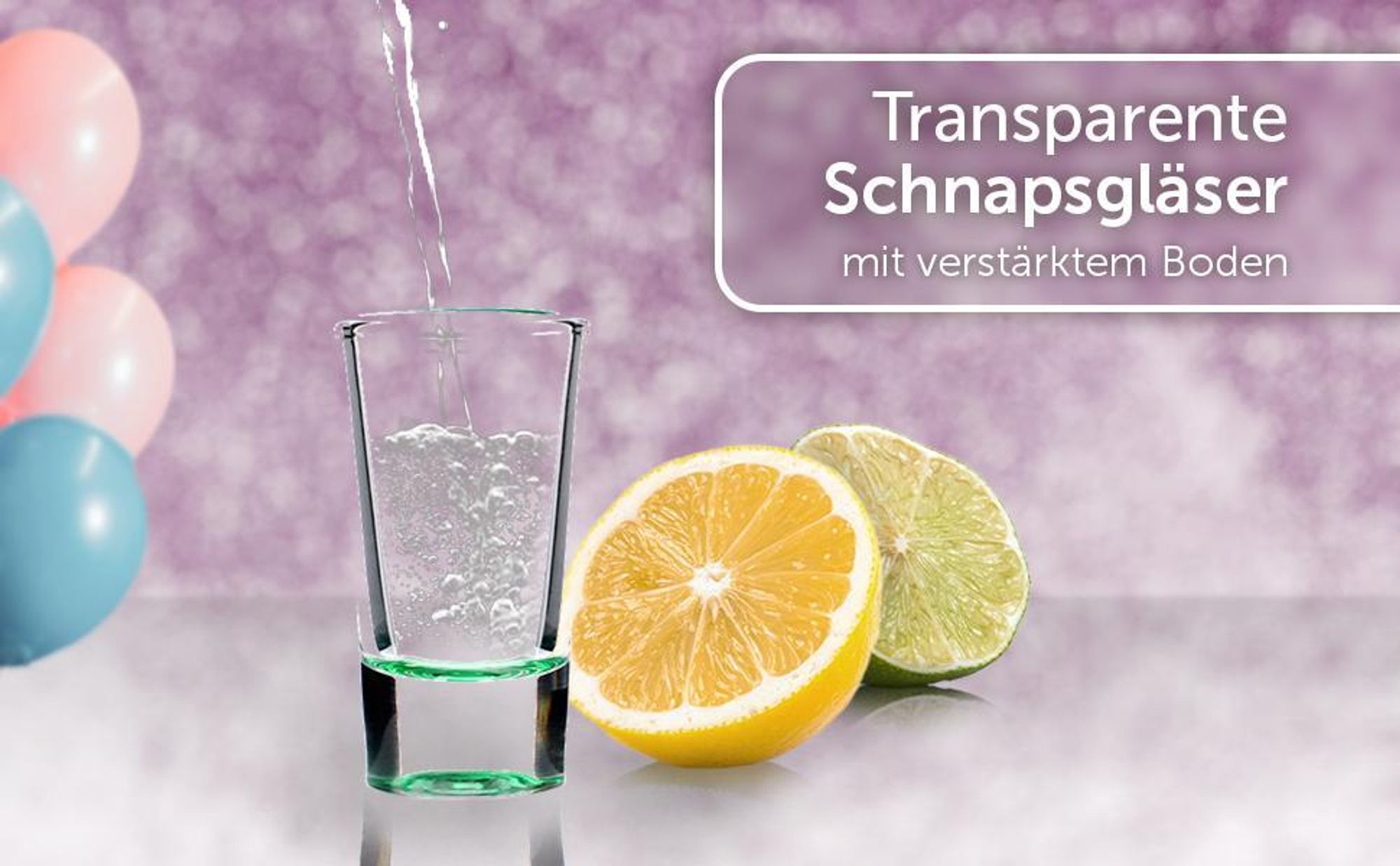 KADAX Schnapsgläser "Querbes", Mehrfarbig Schnapsbecher aus transparentem, 6 Stück, 28ml