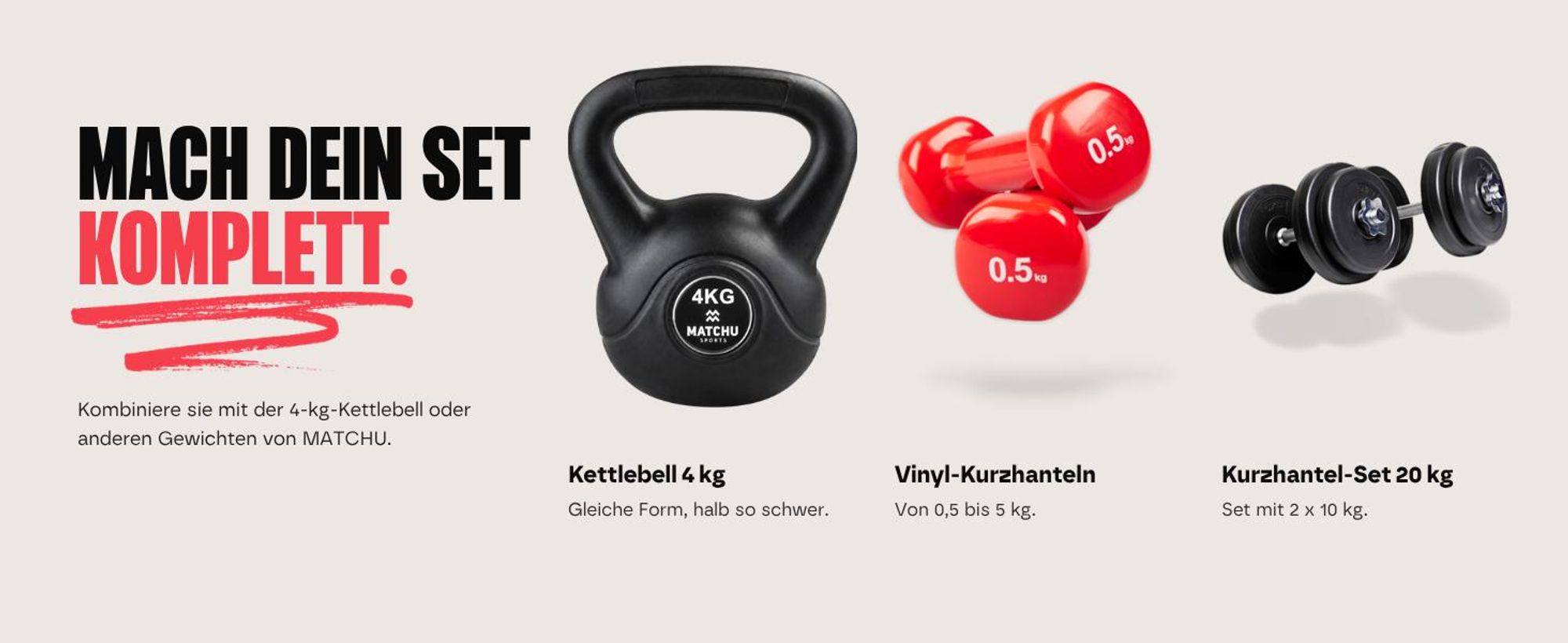 Matchu Sports Kettlebell 8 kg - Schwarz - 20cm - 26cm - Kugelhantel aus Kunststoff