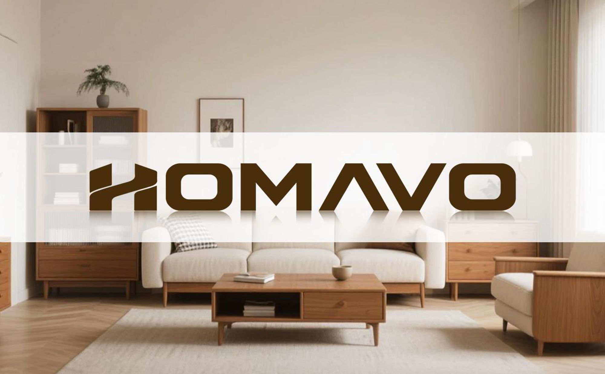 HOMAVO BG1-L Sideboard – Modernes Design für Wohnzimmer, Flur oder Esszimmer, 4 Schubladen, 2 Türen, 2 offene Fächer, pflegeleichte Melaminoberfläche