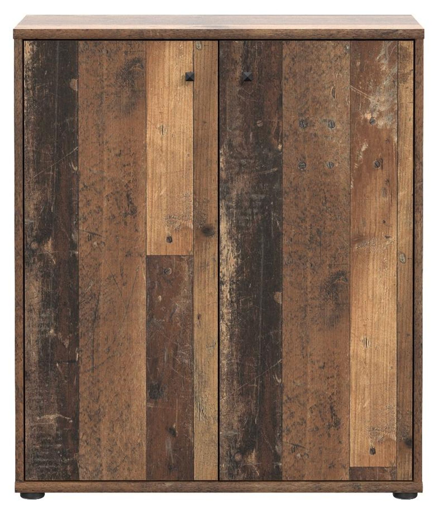 TEMPRA2 – Kommode im Old-Wood-Vintage-Look mit 2 Türen und robustem Oberboden