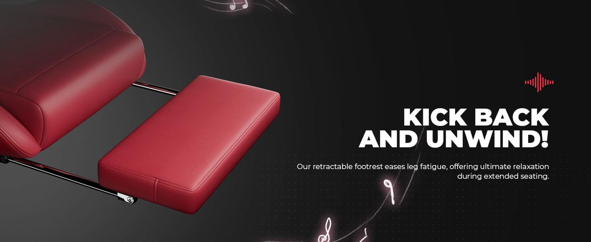 GTPLAYER Sedia da gioco ACE PRO, sedia da ufficio ergonomica con braccioli inclinabili e poggiapiedi, altoparlante Hi-Fi, atmosfera sonora impressionante, rosso