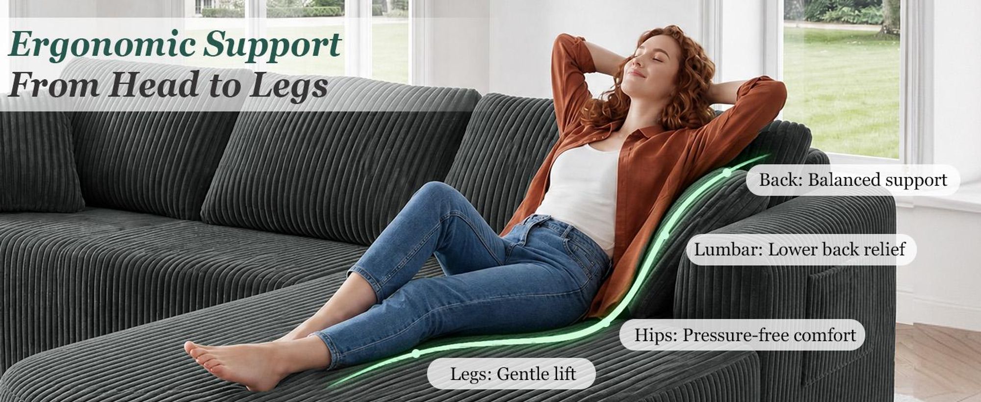 Divano angolare con funzione letto, divano modulare in velluto senza braccioli, divano con chaise longue, divano a forma di L con funzione letto, divani componibili con cuscini e tasche laterali, lunghezza 243 cm