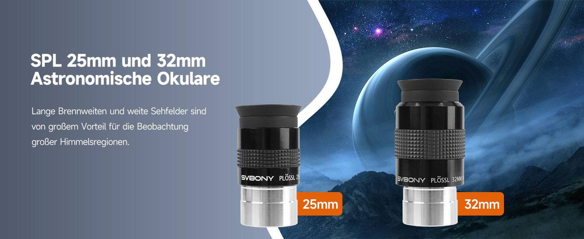 Svbony SV233 Teleskop Zubehör Kit für 7-21mm Zoom Okular 3,2mm 58°25mm 32mm SPL Okular 2x Barlow Objektiv LRGB Mond Variabler Polarisationsfilter