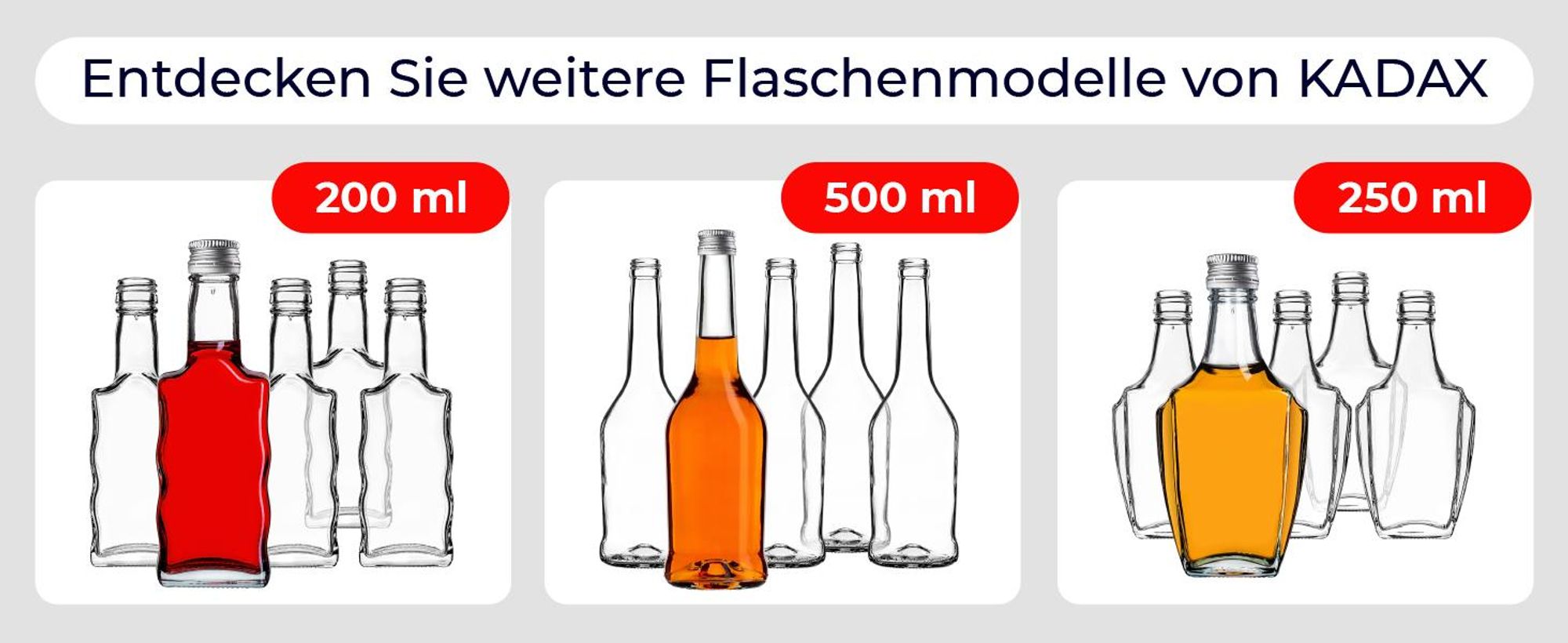 KADAX Leere Glasflaschen 500ml, 10 Stück, Likörflaschen mit Korken, Flaschen zum Befüllen von Likör, Wein und Schnaps, Dekoflaschen, Weinflaschen aus Glas