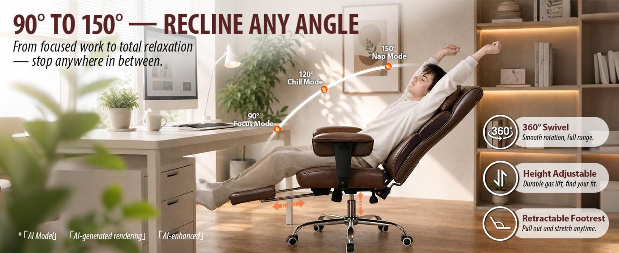 Krzesło gamingowe GTPLAYER, ergonomiczne krzesło biurowe z regulowaną podkładką pod głowę, dużą podporą dla kręgosłupa lędźwiowego, szerokością siedziska 54 cm, możliwością regulacji nachylenia od 90° do 150°, maksymalne obciążenie 180 kg