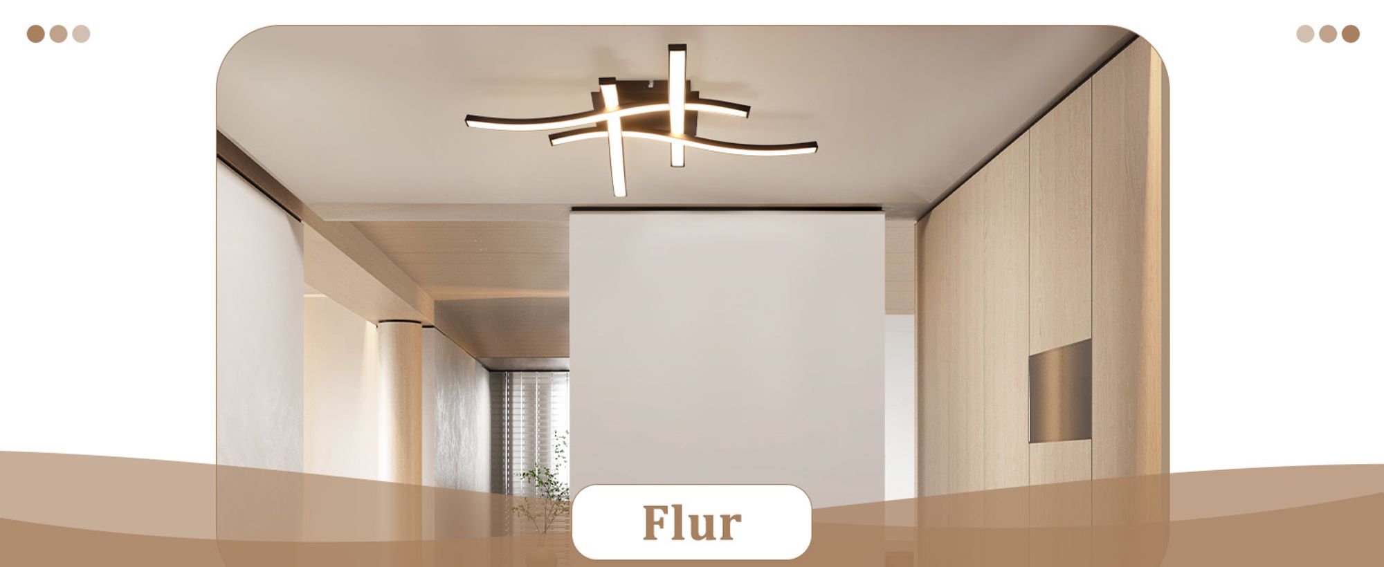 ZMH Deckenleuchten Schlafzimmer LED Schwarz 24W Wohnzimmer Licht 3000K Warmweiß Modernes Design Schlafzimmer Leuchten Metall Küche Leuchten