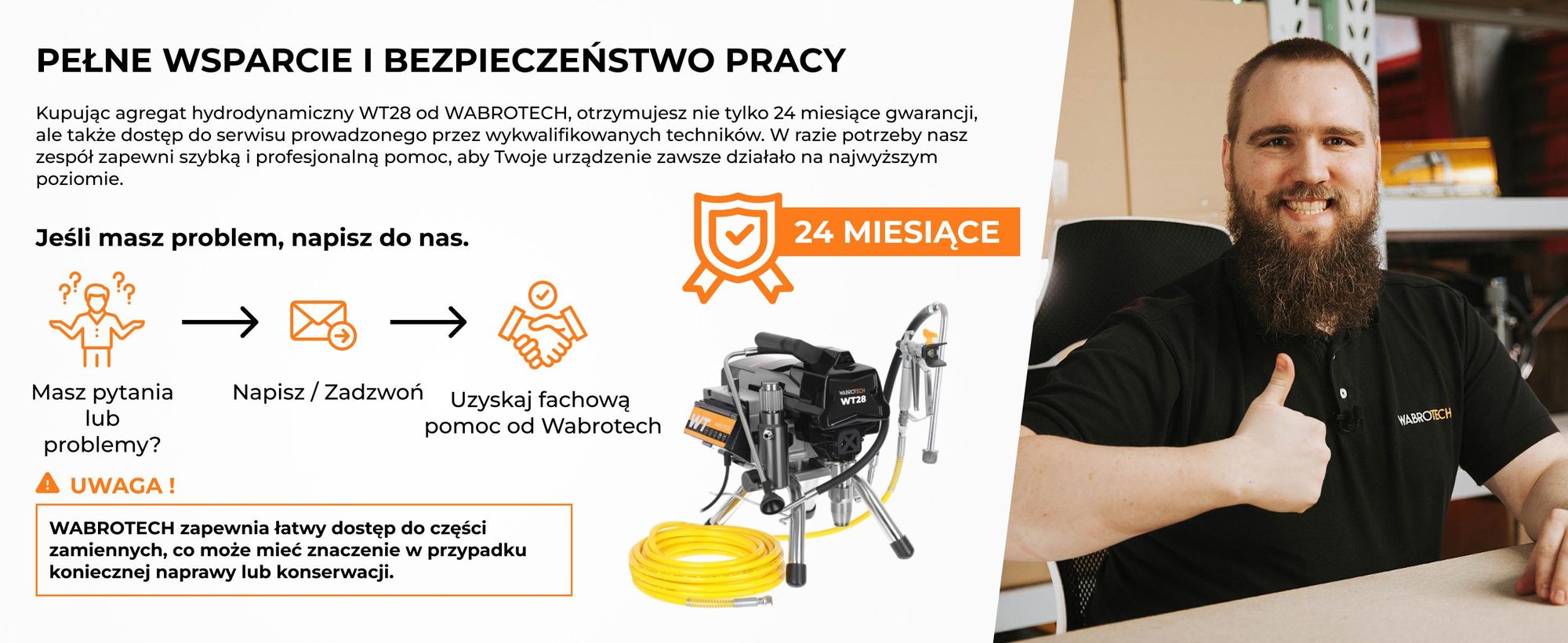 Agregat malarski 2,8L Pistolet hydrodynamiczny 2200W WT28 WABROTECH