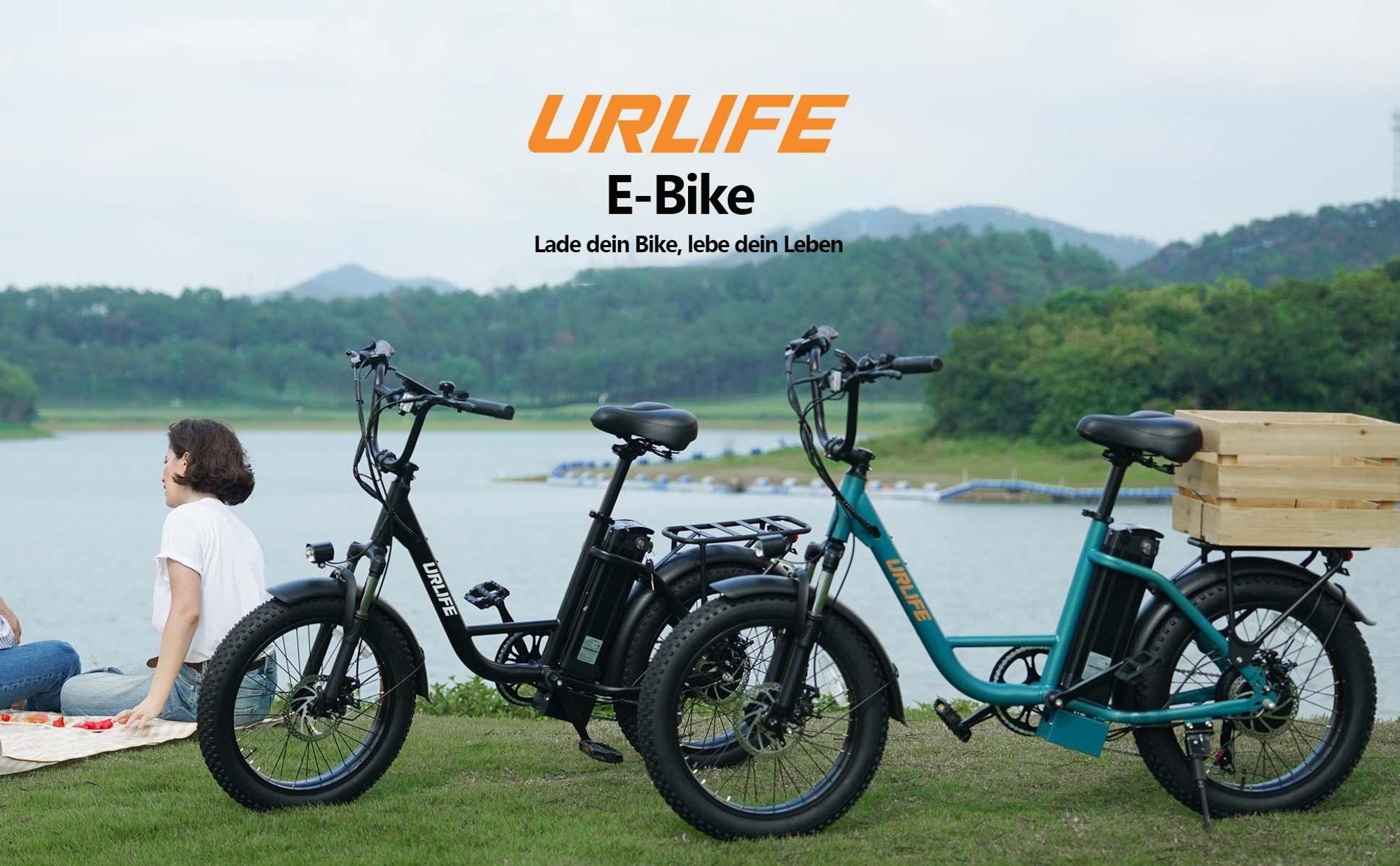 Elektrofahrrad URLIFE E20 - 250W Motor 48V 13Ah Batterie 20 Zoll Reifen Scheibenbremsen - Grün