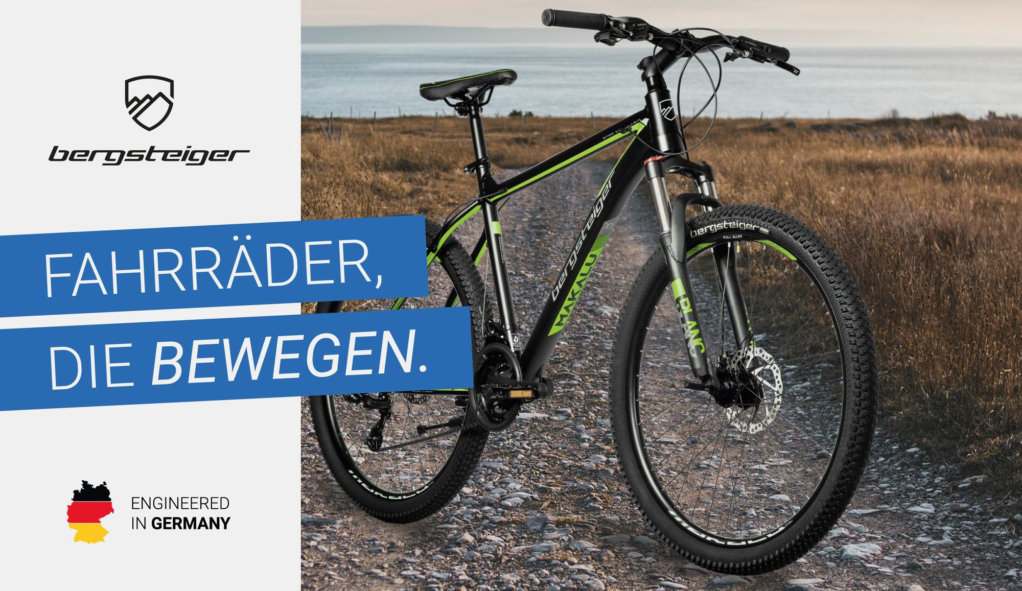 Bergsteiger Makalu 26 Zoll Mountainbike Aluminium, geeignet ab 150 cm, Scheibenbremse, Shimano 21 Gang-Schaltung, Hardtail, Jungen-Fahrrad & Herren-Fahrrad