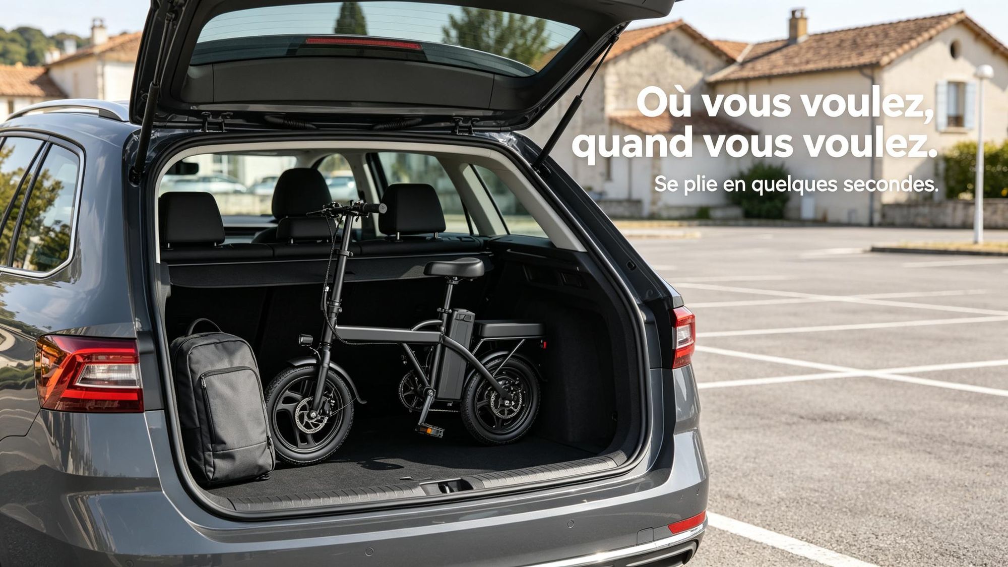 Vélo électrique pliant X14, 250W, 48V 15,6Ah, autonomie 80 km, protection de sécurité BMS, charge maximale 120 kg