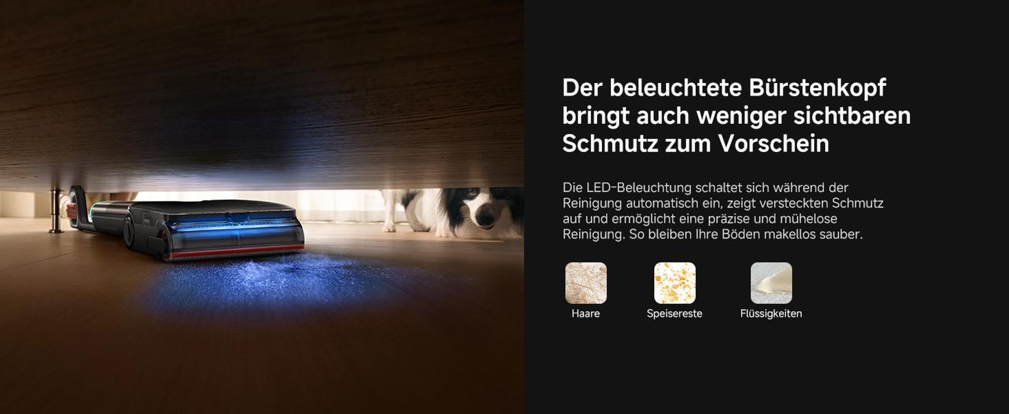Dreame T16 Pro Steam Nass-und Trockensauger,30kPa Saugleistung Akku-Staubsauger,9,85cm ultraschlank,200℃ Dampf,90℃ Heißwasser,Selbstreinigend,LED,Gold