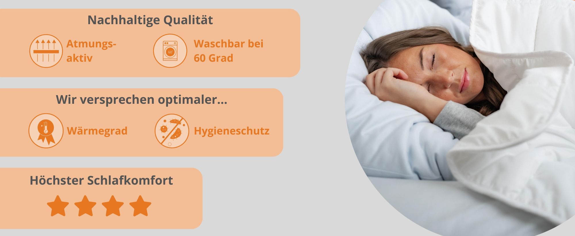 Anti-Milben Bettdecke, Ganzjahresdecke, 155x220 cm, Steppbett, Allergikerbettdecken, sleepling