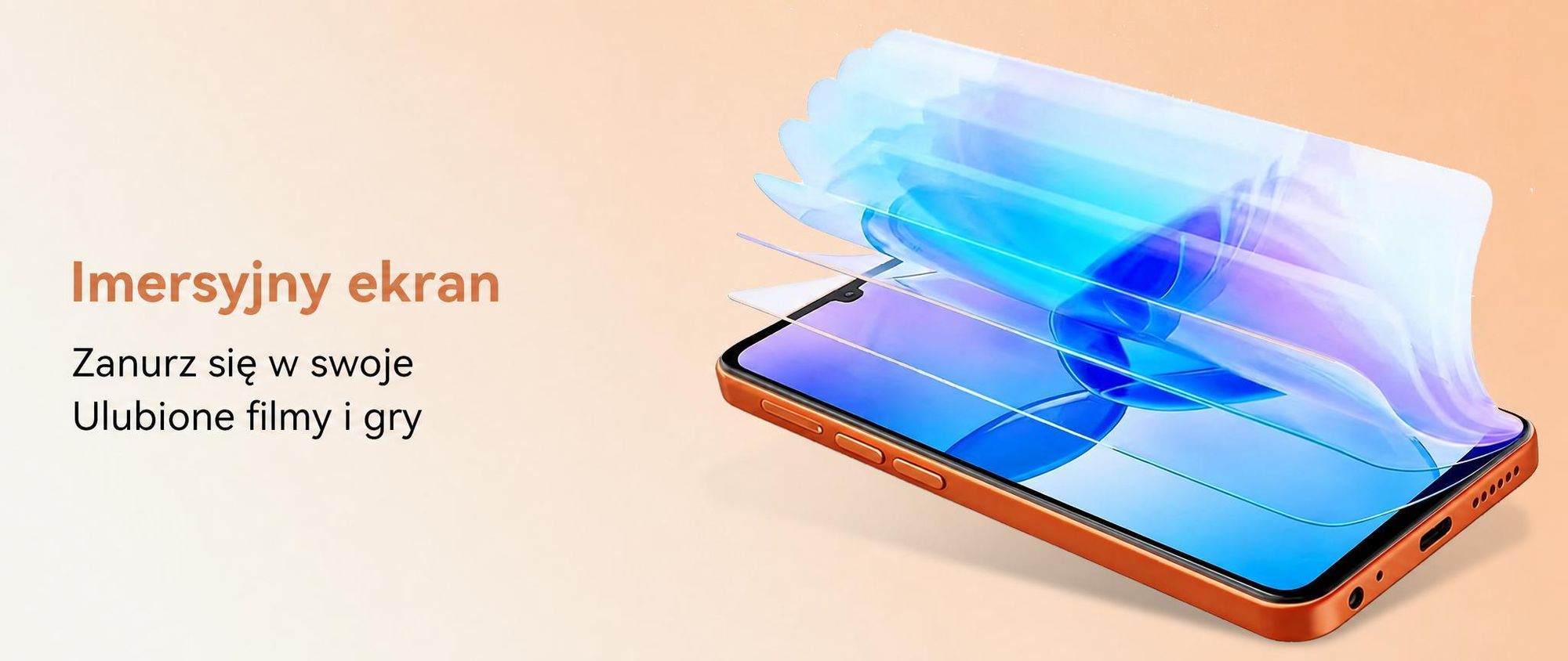 Telefon komórkowy Blackview WAVE 7C 2026 bez umowy, 6,56", Android 16, 16 GB + 64 GB / karta TF do 2 TB, Face ID, bateria 5000 mAh, aparat 32 MP, dwie karty SIM, Wi-Fi 5, IP54