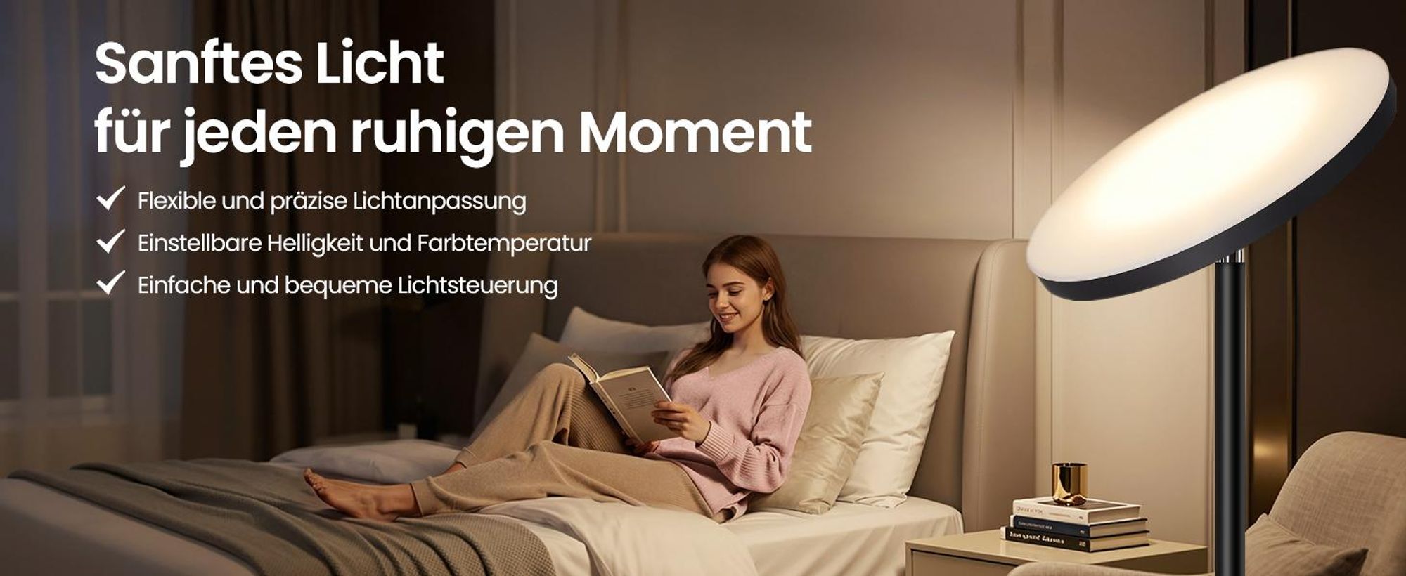 VASAGLE LED Standleuchte 30W, drehbarer Kopf, Stehlampe mit Fernbedienung, Timer, für Schlafzimmer, Memory-Funktion, schwarz