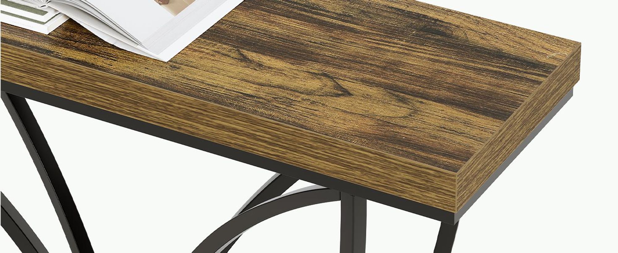 Tribesigns Konsolentisch, 105 cm, industrielles Sofatisch hinter der Couch, Flurtisch Eingangtisch für Eingangsbereich, Wohnzimmer, Foyer, Flur