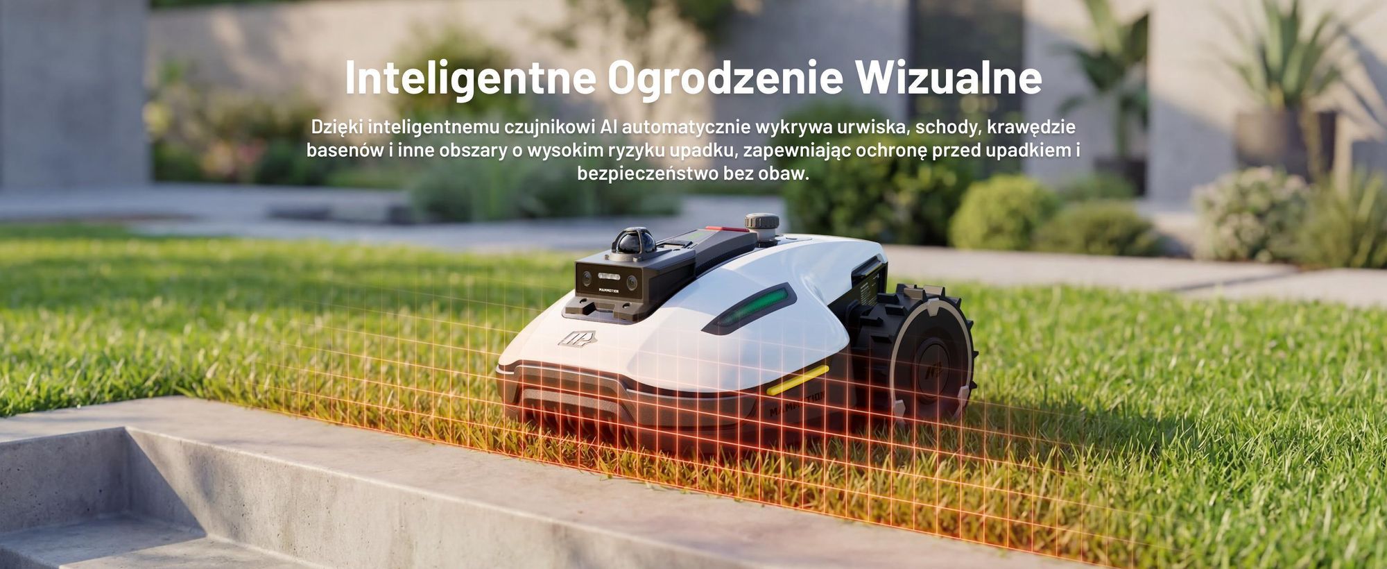 Robotická kosačka Mammotion YUKA Mini 2 1000 s garážou a umývacím stojanom, do 1000 m², DropMow, auto mapovanie, kosenie okrajov, APP
