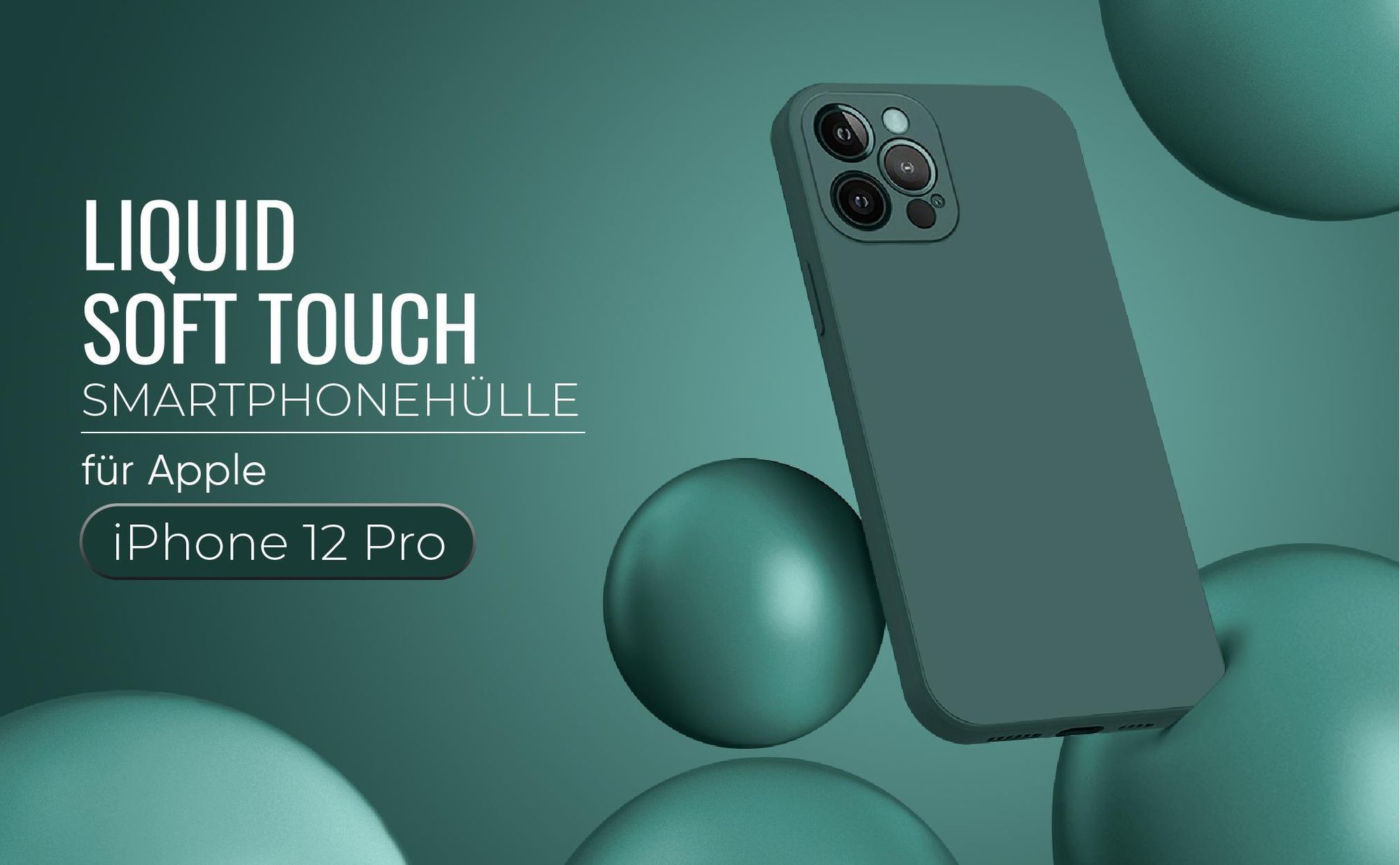 Liquid Soft Touch Smartphone Hülle in Grün für Apple iPhone 12 Pro