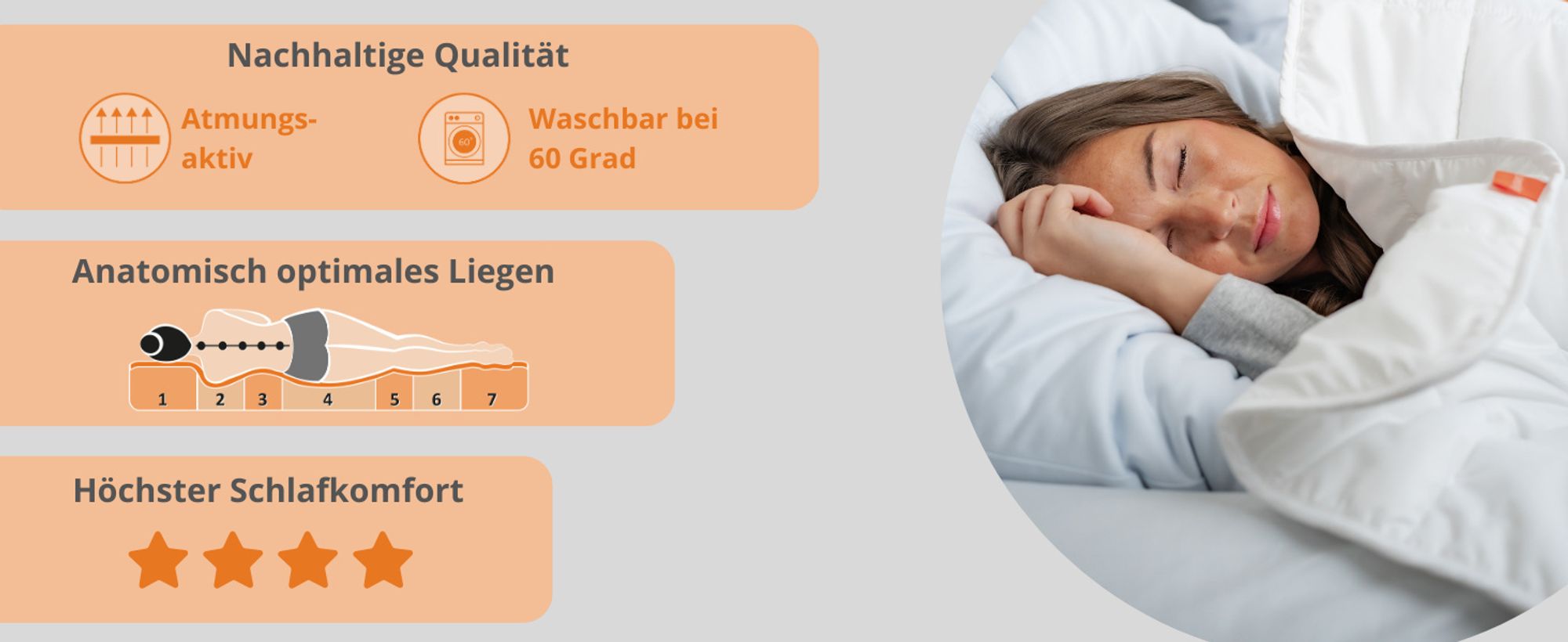 orthopädische 7-Zonen Federkernmatratze, 120 x 200 cm, 25 cm, H2, Taschenfederkern, sleepling Innovation 320